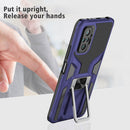 For Xiaomi Redmi Note 10 Pro Armor 2 in 1 PC + TPU Magnetic Shockproof Case with Foldable Holder(Blue)
