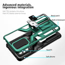 For Xiaomi Redmi Note 10 Pro Armor 2 in 1 PC + TPU Magnetic Shockproof Case with Foldable Holder(Green)