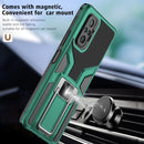 For Xiaomi Redmi Note 10 Pro Armor 2 in 1 PC + TPU Magnetic Shockproof Case with Foldable Holder(Green)