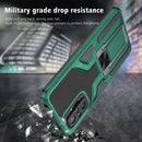 For Xiaomi Redmi Note 10 Pro Armor 2 in 1 PC + TPU Magnetic Shockproof Case with Foldable Holder(Green)