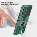For Xiaomi Redmi Note 10 Pro Armor 2 in 1 PC + TPU Magnetic Shockproof Case with Foldable Holder(Green)