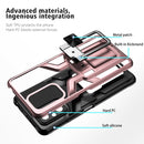 For Xiaomi Redmi Note 10 Pro Armor 2 in 1 PC + TPU Magnetic Shockproof Case with Foldable Holder(Rose Gold)