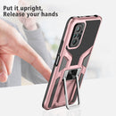 For Xiaomi Redmi Note 10 Pro Armor 2 in 1 PC + TPU Magnetic Shockproof Case with Foldable Holder(Rose Gold)