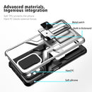 For Xiaomi Redmi Note 10 Pro Armor 2 in 1 PC + TPU Magnetic Shockproof Case with Foldable Holder(Silver)