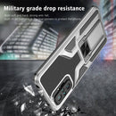 For Xiaomi Redmi Note 10 Pro Armor 2 in 1 PC + TPU Magnetic Shockproof Case with Foldable Holder(Silver)