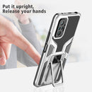 For Xiaomi Redmi Note 10 Pro Armor 2 in 1 PC + TPU Magnetic Shockproof Case with Foldable Holder(Silver)