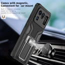 For Xiaomi Mi 11 Ultra Armor 2 in 1 PC + TPU Magnetic Shockproof Case with Foldable Holder(Black)