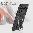 For Xiaomi Mi 11 Ultra Armor 2 in 1 PC + TPU Magnetic Shockproof Case with Foldable Holder(Black)