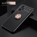 For OPPO Realme GT Neo2 Metal Ring Holder 360 Degree Rotating TPU Phone Case(Black+Rose Gold)