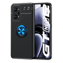 For OPPO Realme GT Neo2 Metal Ring Holder 360 Degree Rotating TPU Phone Case(Black+Blue)