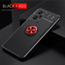 For OPPO Realme GT Neo2 Metal Ring Holder 360 Degree Rotating TPU Phone Case(Black+Red)