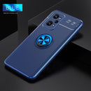 For OPPO Realme GT Neo2 Metal Ring Holder 360 Degree Rotating TPU Phone Case(Blue)