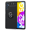 For Samsung Galaxy M52 5G Metal Ring Holder 360 Degree Rotating TPU Phone Case(Black)