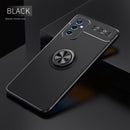 For Samsung Galaxy M52 5G Metal Ring Holder 360 Degree Rotating TPU Phone Case(Black)