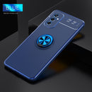 For Samsung Galaxy M52 5G Metal Ring Holder 360 Degree Rotating TPU Phone Case(Blue)