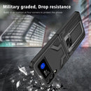 For Samsung Galaxy Z Flip3 5G Armor 2 in 1 PC + TPU Magnetic Shockproof Case with Foldable Holder(Black)