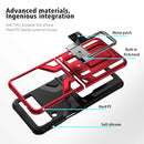 For Samsung Galaxy Z Flip3 5G Armor 2 in 1 PC + TPU Magnetic Shockproof Case with Foldable Holder(Red)