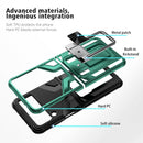 For Samsung Galaxy Z Flip3 5G Armor 2 in 1 PC + TPU Magnetic Shockproof Case with Foldable Holder(Green)