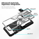 For Samsung Galaxy Z Flip3 5G Armor 2 in 1 PC + TPU Magnetic Shockproof Case with Foldable Holder(Silver)