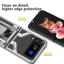 For Samsung Galaxy Z Flip3 5G Armor 2 in 1 PC + TPU Magnetic Shockproof Case with Foldable Holder(Silver)