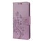 For Samsung Galaxy A13 5G Butterfly Flower Pattern Horizontal Flip Leather Phone Case with Card Slot & Holder(Light Purple)