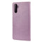 For Samsung Galaxy A13 5G Butterfly Flower Pattern Horizontal Flip Leather Phone Case with Card Slot & Holder(Light Purple)