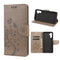 For Samsung Galaxy A13 5G Butterfly Flower Pattern Horizontal Flip Leather Phone Case with Card Slot & Holder(Grey)