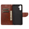 For Samsung Galaxy A13 5G Butterfly Flower Pattern Horizontal Flip Leather Phone Case with Card Slot & Holder(Brown)