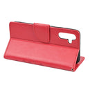 For Samsung Galaxy A13 5G Butterfly Flower Pattern Horizontal Flip Leather Phone Case with Card Slot & Holder(Red)