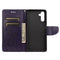 For Samsung Galaxy A13 5G Butterfly Flower Pattern Horizontal Flip Leather Phone Case with Card Slot & Holder(Dark Purple)