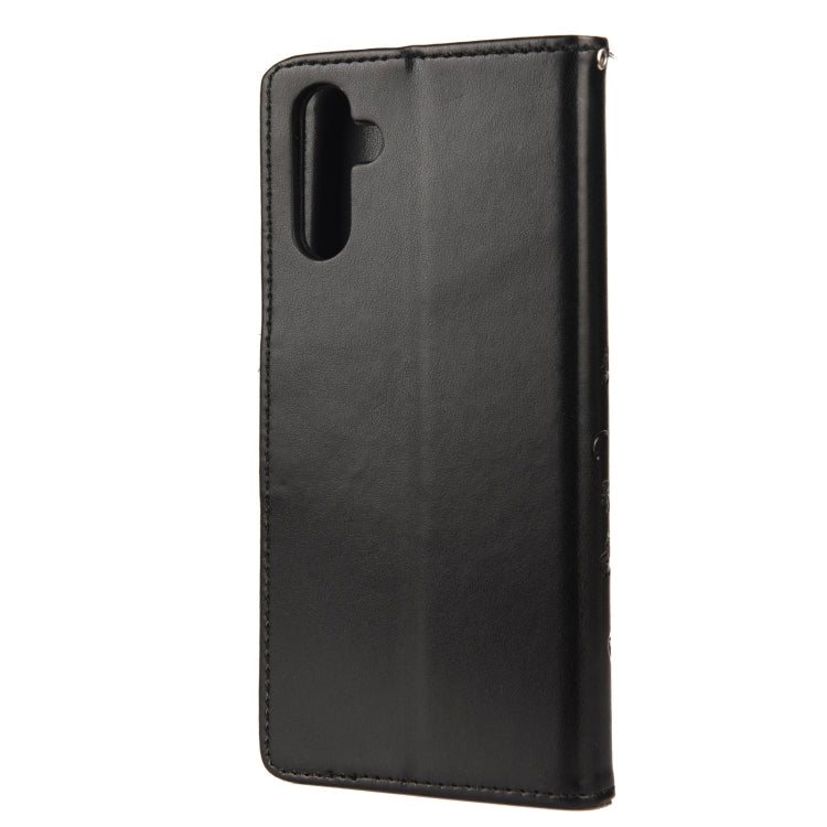 For Samsung Galaxy A13 5G Butterfly Flower Pattern Horizontal Flip Leather Phone Case with Card Slot & Holder(Black)
