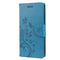 For Samsung Galaxy A13 5G Butterfly Flower Pattern Horizontal Flip Leather Phone Case with Card Slot & Holder(Blue)