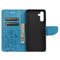 For Samsung Galaxy A13 5G Butterfly Flower Pattern Horizontal Flip Leather Phone Case with Card Slot & Holder(Blue)