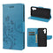 For Samsung Galaxy A13 5G Butterfly Flower Pattern Horizontal Flip Leather Phone Case with Card Slot & Holder(Blue)