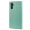 For Samsung Galaxy A13 5G Butterfly Flower Pattern Horizontal Flip Leather Phone Case with Card Slot & Holder(Green)