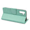 For Samsung Galaxy A13 5G Butterfly Flower Pattern Horizontal Flip Leather Phone Case with Card Slot & Holder(Green)