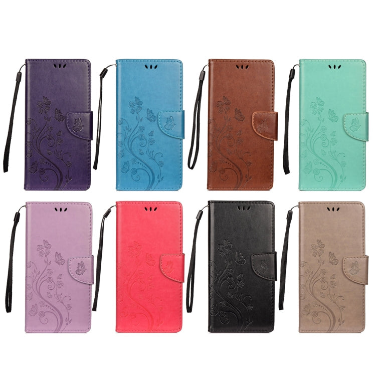For Samsung Galaxy A13 5G Butterfly Flower Pattern Horizontal Flip Leather Phone Case with Card Slot & Holder(Black)
