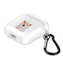 For AirPods 1 / 2 High Transparent TPU Colorful Painting Earphone Protective Case with Hook(Shiba Inu)
