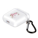 For AirPods 1 / 2 High Transparent TPU Colorful Painting Earphone Protective Case with Hook(Wreath)