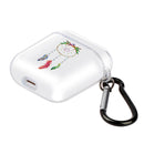 For AirPods 1 / 2 High Transparent TPU Colorful Painting Earphone Protective Case with Hook(Dreamcatcher)