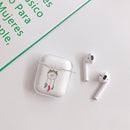 For AirPods 1 / 2 High Transparent TPU Colorful Painting Earphone Protective Case with Hook(Dreamcatcher)