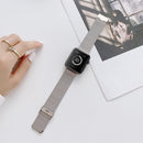 V-shaped Buckle Straight Steel Watch Band For Apple Watch Series 7 45mm / 6&SE&5&4 44mm / 3&2&1 42mm(Silver)
