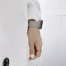 V-shaped Buckle Straight Steel Watch Band For Apple Watch Series 7 45mm / 6&SE&5&4 44mm / 3&2&1 42mm(Gold)