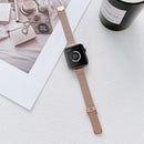 V-shaped Buckle Small Waist Steel Watch Band For Apple Watch Series 7 41mm / 6&SE&5&4 40mm / 3&2&1 38mm(Rose Gold)