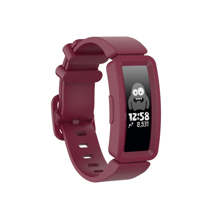 For Fitbit Inspire HR / Ace 2 Silicone Smart Watch Watch Band(Wine Red)