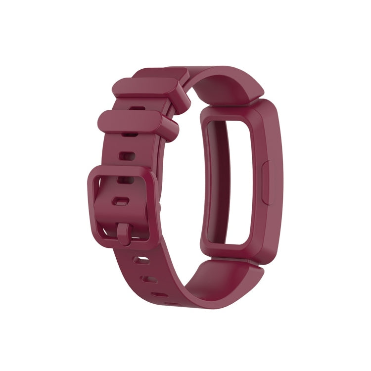 For Fitbit Inspire HR / Ace 2 Silicone Smart Watch Watch Band(Wine Red)