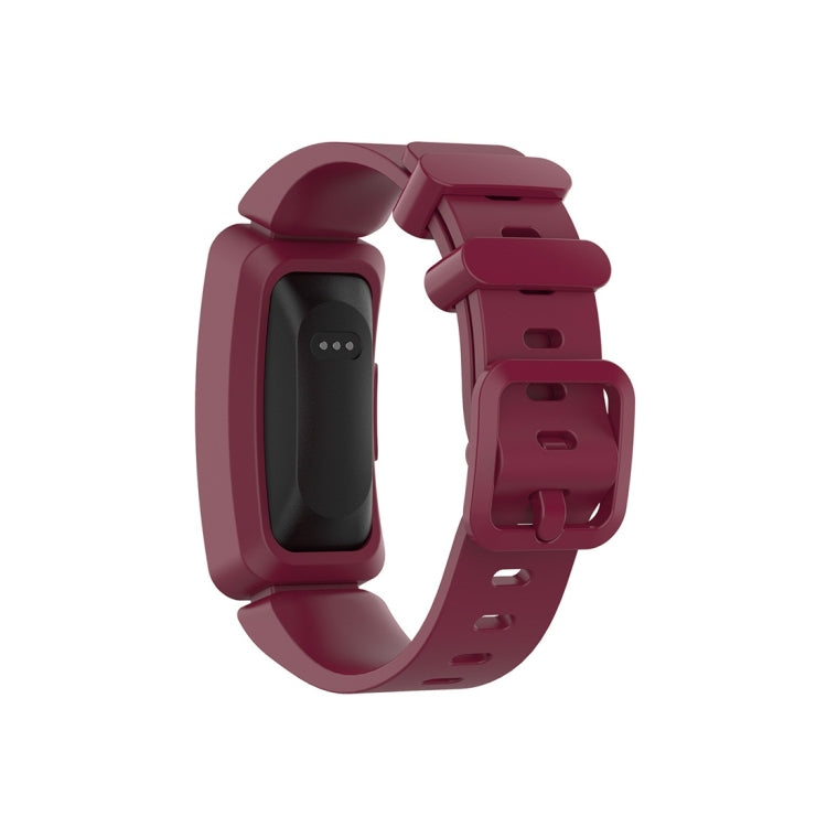 For Fitbit Inspire HR / Ace 2 Silicone Smart Watch Watch Band(Wine Red)