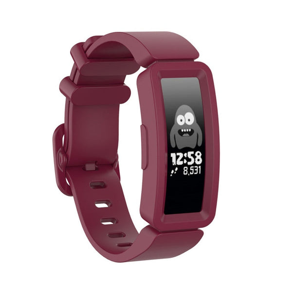 For Fitbit Inspire HR / Ace 2 Silicone Smart Watch Watch Band(Wine Red)