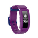 For Fitbit Inspire HR / Ace 2 Silicone Smart Watch Watch Band(Purple + Blue Buckle)