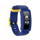 For Fitbit Inspire HR / Ace 2 Silicone Smart Watch Watch Band(Blue + Yellow Buckle)